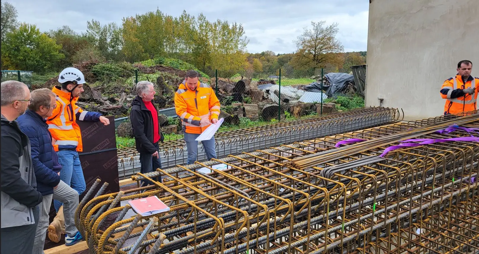 Pont de la morte poutres en préparation