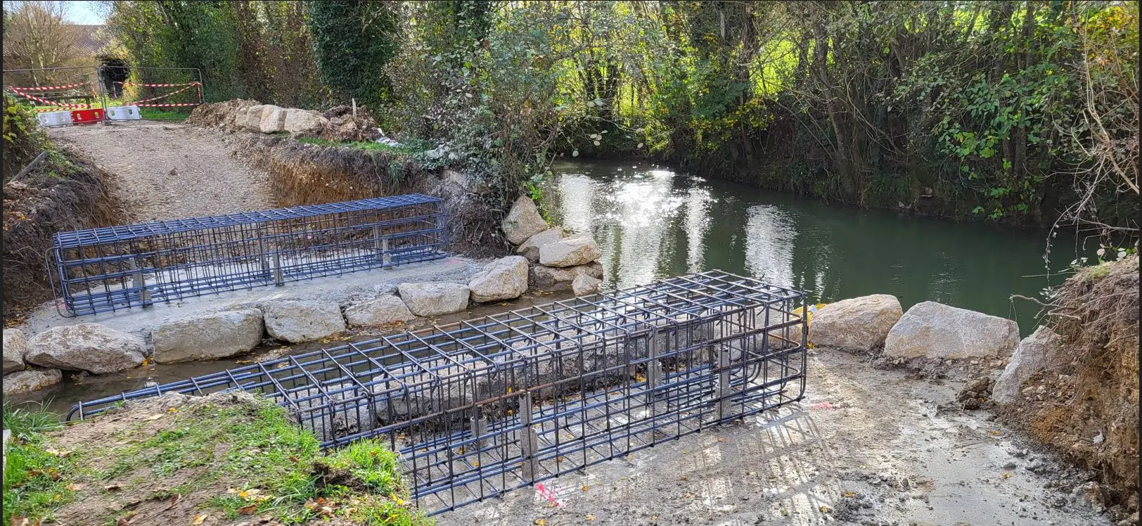 Pont de la morte coffrage des 2 culées
